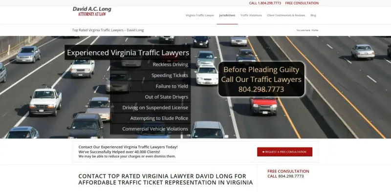 David A.C. Long, Attorney website designed by Savo Group