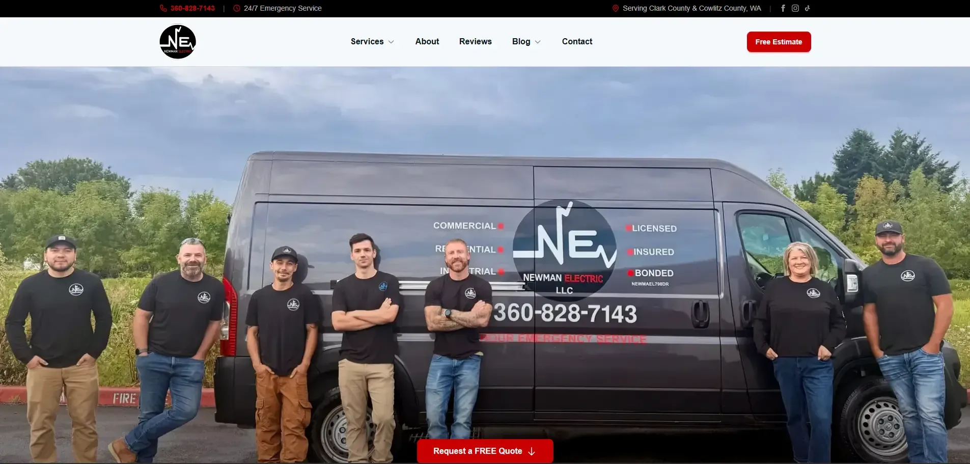 Newman Electric website by Savo Group