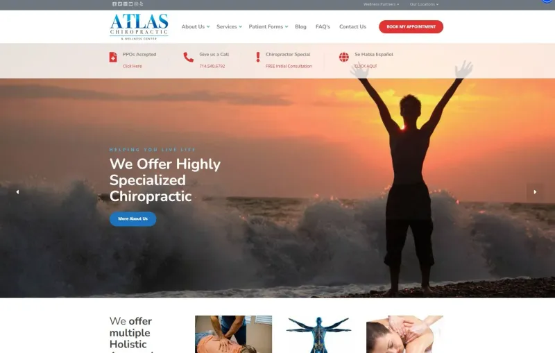 Atlas Chiropractic website designed by Savo Group