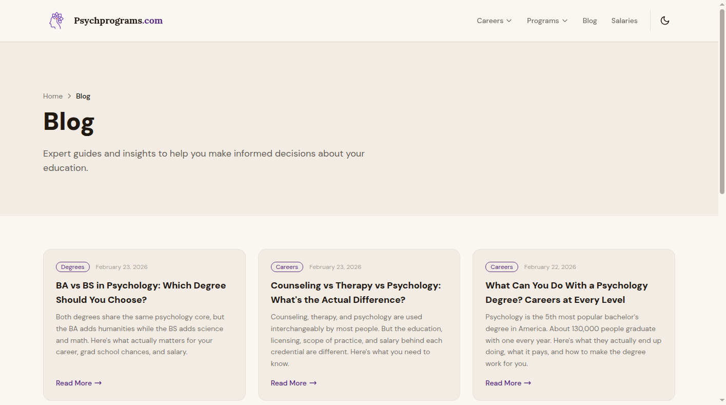 PsychPrograms.com blog with expert articles