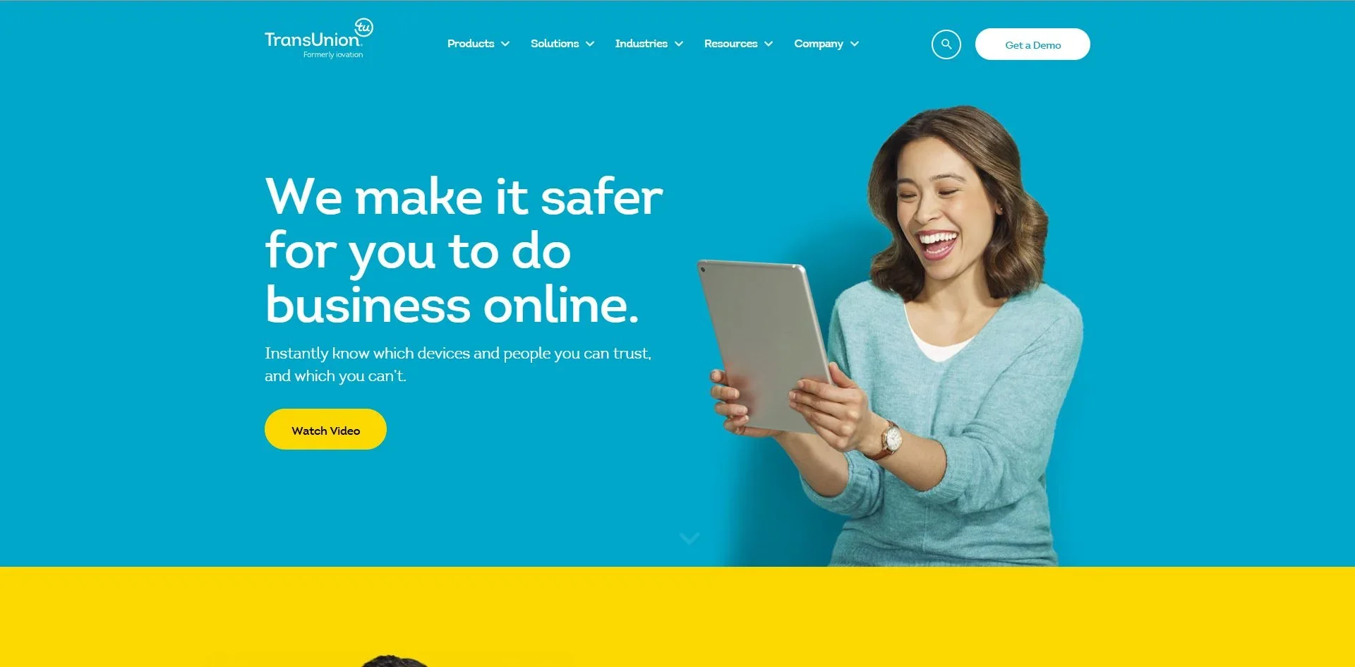 iovation website screenshot