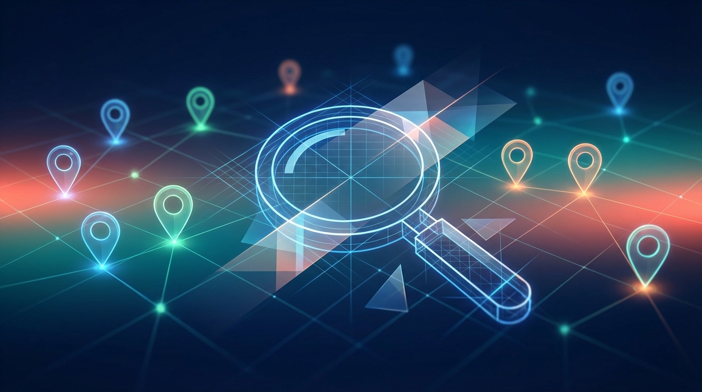 Local SEO services - search and location visualization showing how businesses get found on Google Maps