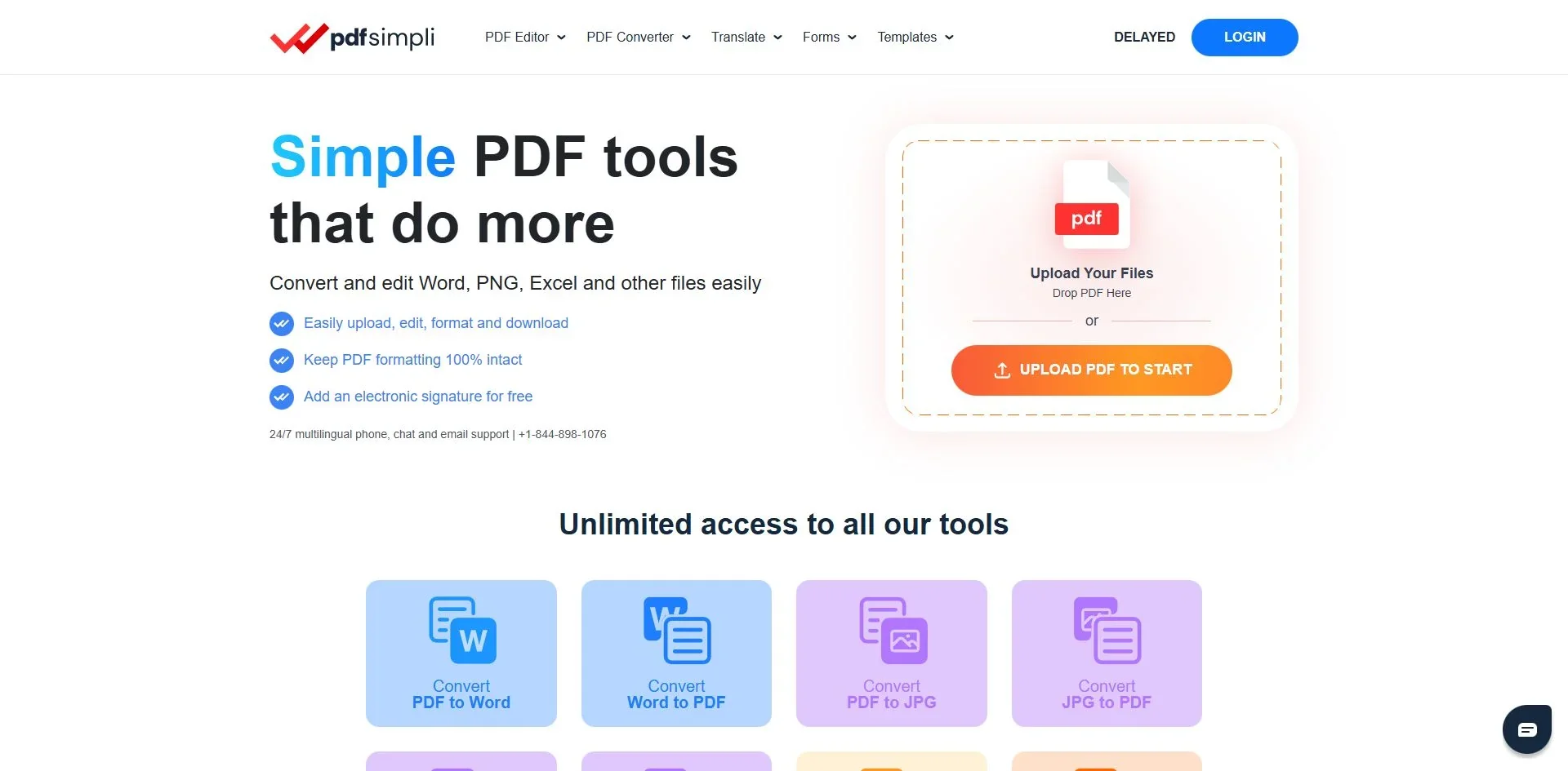PDFSimpli website screenshot