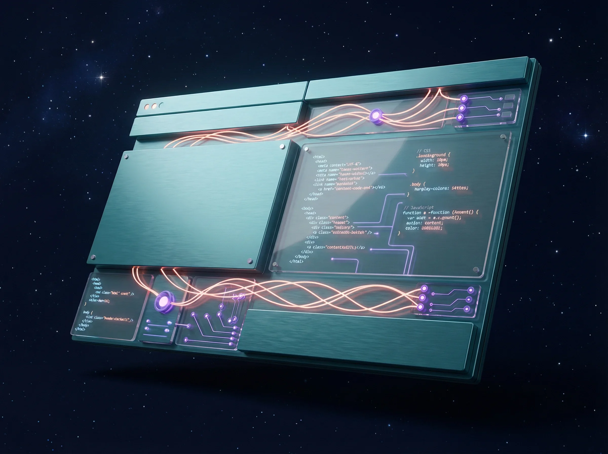 Modern website design mockups and responsive layouts on multiple devices