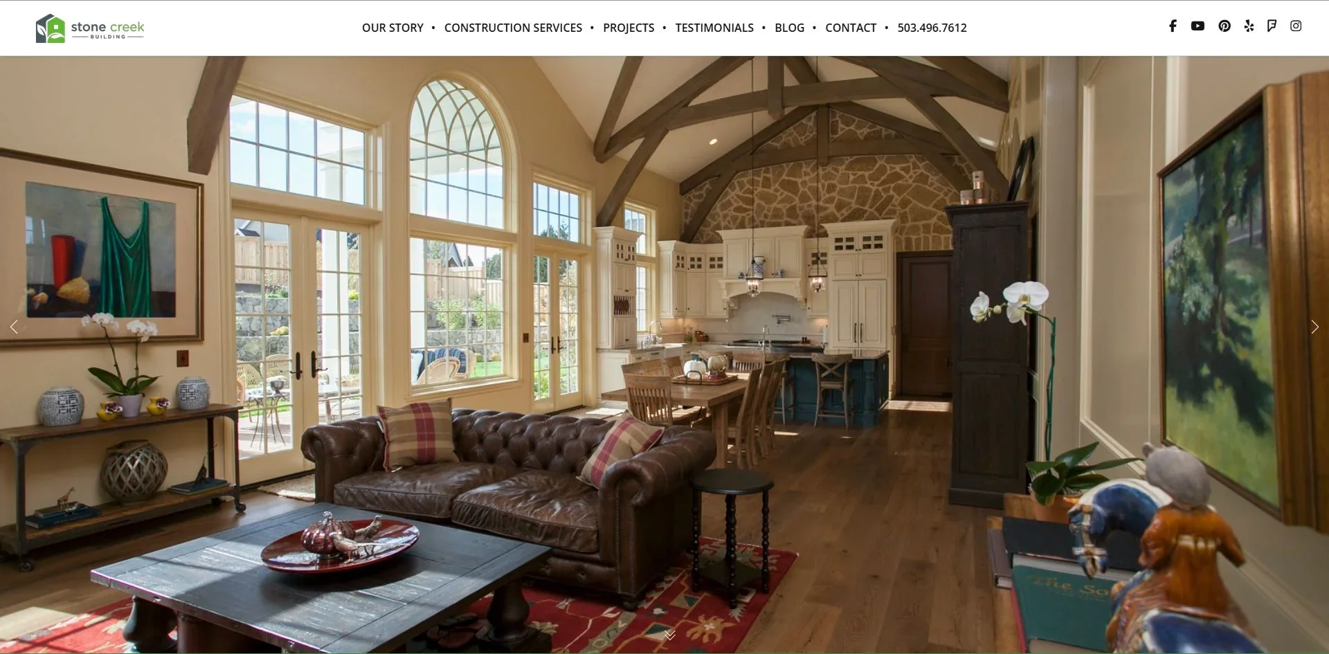 Stone Creek Building website screenshot